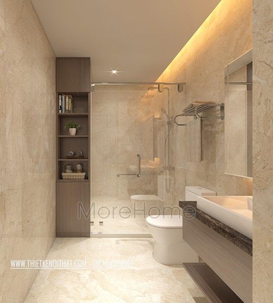 Thiết kế nội thất phòng tắm, nhà vệ sinh chung cư Imperia Garden 